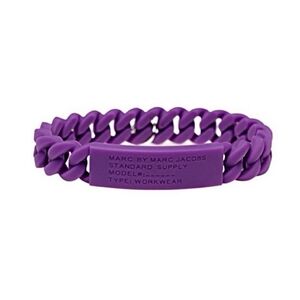 Marc by Marc Jacobs Purple Silicone Chain Bracelet